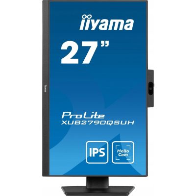 IIYAMA Monitor 27 cali XUB2790QSUH-B1 IPS QHD CAM MIC HDMI DP 3xUSB 100Hz