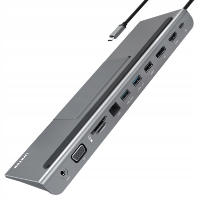 Unitek D1022A Replikator USB-C 11w1 HDMI DP VGA