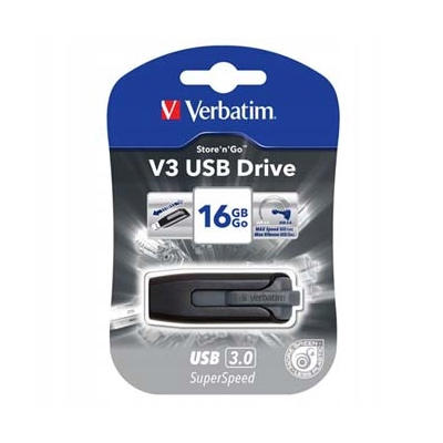 Verbatim USB flash disk, USB 3.0, 16GB, V3, Store N Go, czarny USB A