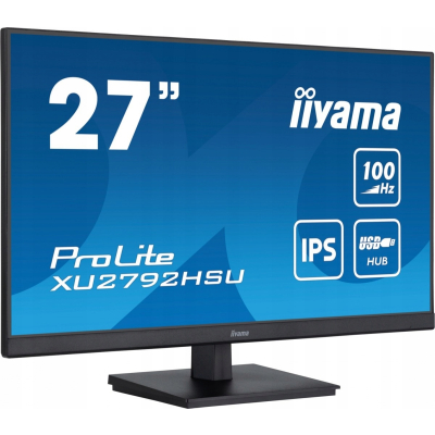 IIYAMA Monitor ProLite XU2792HSU-B6 27 cali IPS FHD 1920 x 1080 HDMI DP 100Hz USB SLIM Sklep KOZIENICE RADOM