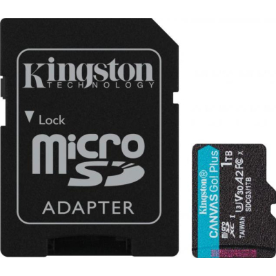 Kingston Karta microSD 1TB Canvas Go Plus 170/90MB/s Adapter