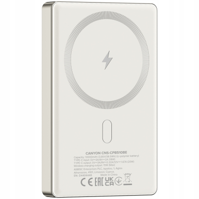 Canyon PB510 powerbank 10000 mAh z szybkim ładowaniem, niebieski