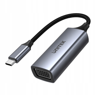 Unitek V1413A adapter USB-C/VGA FullHD alu 15 cm