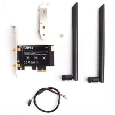 Unitek Karta sieciowa WiFi 6 na PCI-E, BT 5.2