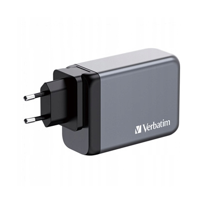 Verbatim Ładowarka GaN USB 3.0 USB C szara 240 W wymienne końcówki C,G,A