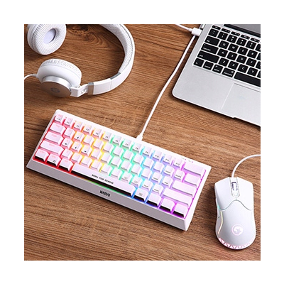 Marvo HECATE 61R klawiatura przewodowa (USB) US, biała mechaniczna