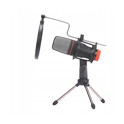 Marvo, mikrofon do streamowania MIC-02 bez regulacji głośności ze statywem