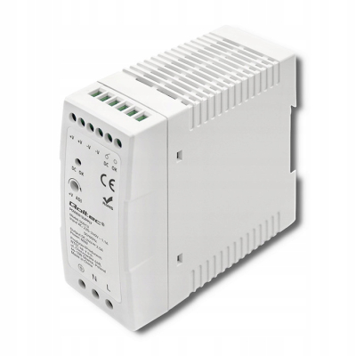 Qoltec Zasilacz na szynę DIN 60W 24V 2.5A Biały Slim