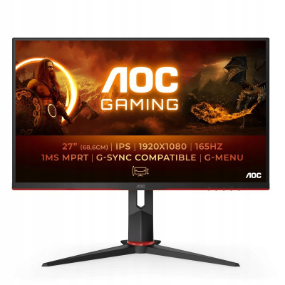Monitor AOC 27" 27G2SPU/BK VGA 2xHDMI DP 4xUSB3.0 głośniki 2x2W FHD 1920x1080 Sklep KOZIENICE RADOM
