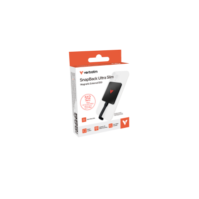 Verbatim SSD Zewnętrzny SnapBack Ultra Slim SSD 512GB, czarna MagSave 32335