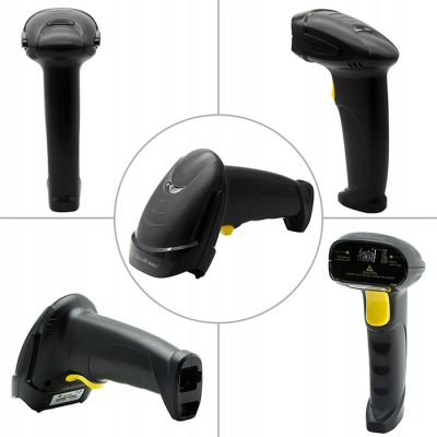 Qoltec Laserowy czytnik kodów kreskowych 1D USB Czarny 50876
