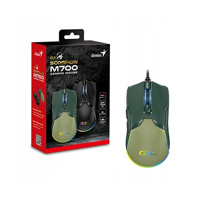 Genius GX Gaming Scorpion M700 Mysz przewodowa, zielona, 7200DPI