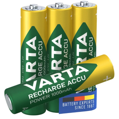 VARTA AKUMULATORY R3 1000 mAh RECHARGE ACCU POWER 4szt