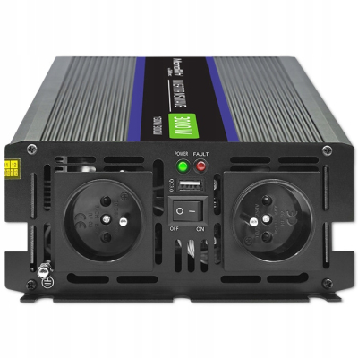Qoltec Przetwornica Monolith 3000 MS Wave 12V/230V 1500/3000W USB