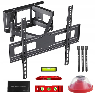 Uchwyt do TV Maclean, max VESA 400x400, 32-75", 50kg, reg.kąta w pionie i poziomie, profil 80-380mm, czarny, MC-788