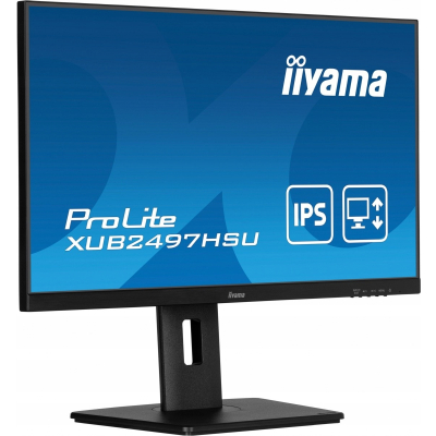 IIYAMA Monitor 24 cale XUB2497HSU-B2 IPS HDMI DP 2x2W USB Pivot HAS(150mm)