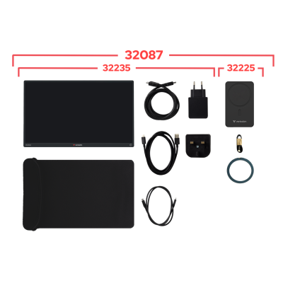 Verbatim przenośny monitor dotykowy, ALU, 13.3