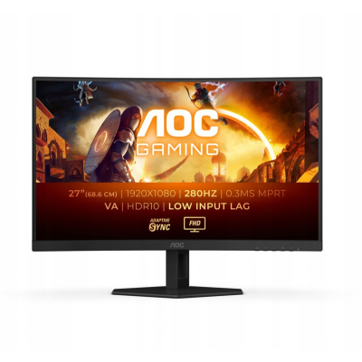 AOC Monitor C27G4ZXE 27 cali Zakrzywiony Fast VA 280Hz