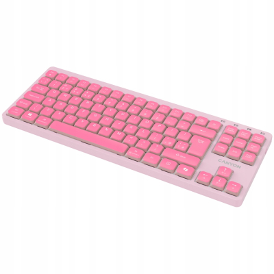 Canyon OnType 10 Low Profile - klawiatura przewodowa TKL (różowa, EN)