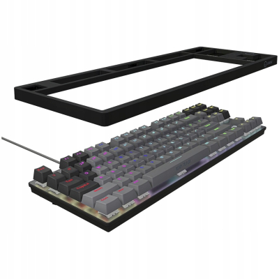 LORGAR Klawiatura Gamingowa Przewodowa Azar 514, mechaniczna, RGB, Czarna