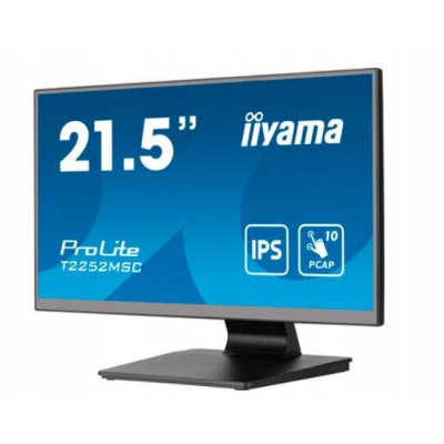 IIYAMA Monitor 22 cale T2252MSC-B2 10 PKT. POJ IPS HDMI DP 2x1W 7H