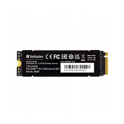 SSD Wewnętrzny Verbatim Vi7000G M.2, 49367, 1000GB, czarny, NVMe