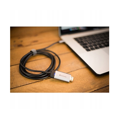 Verbatim USB (3.1) hub 1-port, długość przewodu 1,5m, adapter USB C na HDMI
