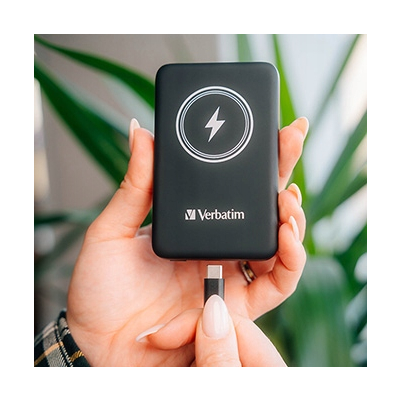 Verbatim powerbank z ładowaniem bezprzewodowym 5V 10 000mAh czarna 32245