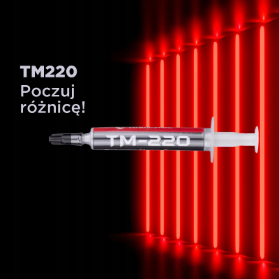 Rampage TM-220 Pasta termoprzewodząca 2g do procesora 11w/m.K, szpatułka