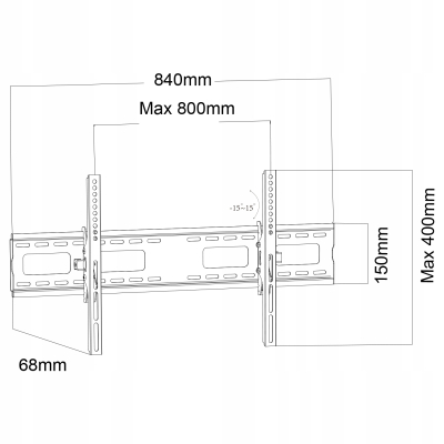 Uchwyt do TV Maclean max VESA 800x400 43-100
