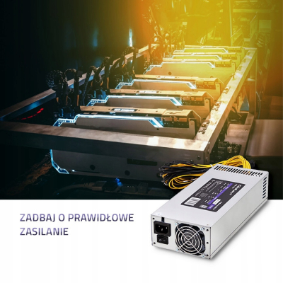 Qoltec Zasilacz PCI-E 1800W 80 Plus Platinum Data mining