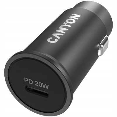 CANYON Ładowarka samochodowa C-20 PD 20W USB-C Czarna