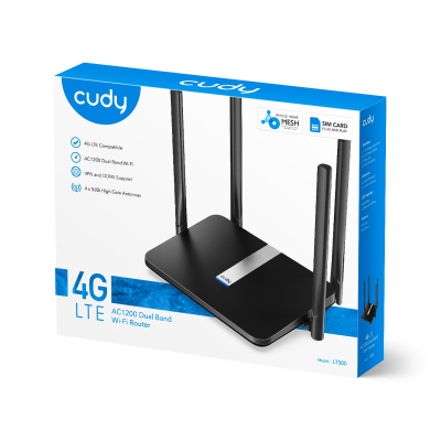 CUDY Router LT500 Mesh AC1200 4G LTE SIM