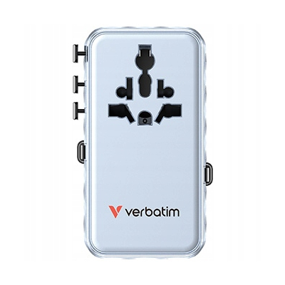 Verbatim, Adapter podróżny ChargeNTravel GaN III USB-C USB-A 70W 30187