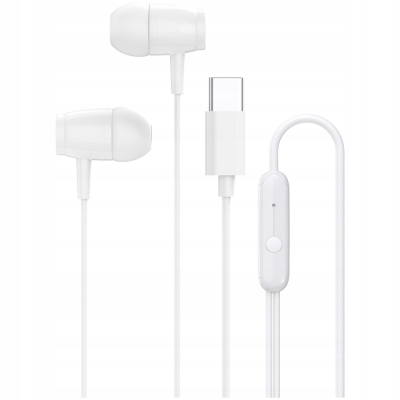 Canyon SEP5 przewodowe słuchawki douszne USB-C z mikrofonem (białe)