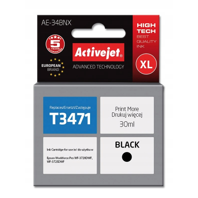 Tusz Activejet AE-34BNX Epson 34XL T3471; Supreme;