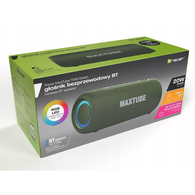 Głośniki TRACER MaxTube TWS BLUETOOTH GREEN