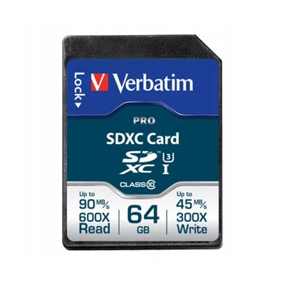 Verbatim Karta pamięci Secure Digital Card Pro U3, 64GB, SDXC, 47022, V30