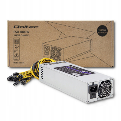 Qoltec Zasilacz PCI-E 1800W 80 Plus Platinum Data mining