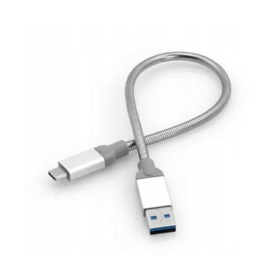 Verbatim USB kabel (3.1), USB A M - USB C (M), 0.3m, srebrny, box, 48868