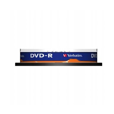 Verbatim DVD-R, Matt Silver 4.7GB, 16x, spindle, 10-pack, 43523