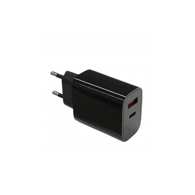 Ładowarka sieciowa 2x3A USB C + USB A Power Delivery czarna