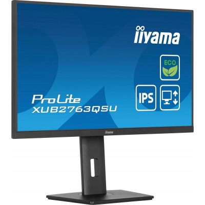 IIYAMA Monitor 27 cali ProLite XUB2763QSU-B1 IPS QHD HAS 100Hz