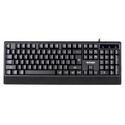 Activejet Klawiatura przewodowa K-3255 USB czarna
