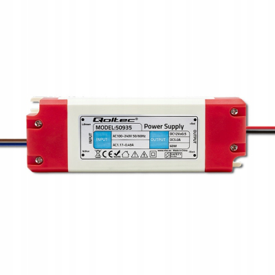 Qoltec Zasilacz impulsowy LED IP20 60W 12V 5A