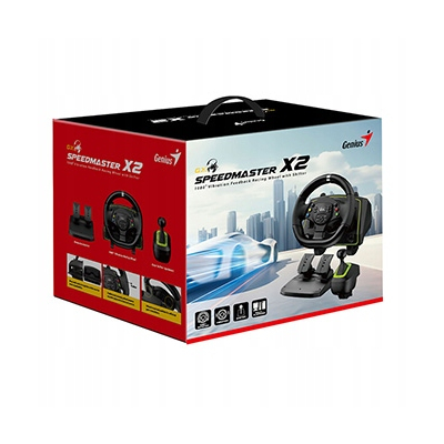 Kierownica Genius GamingSpeedMaster kierownica z pedałami i dźwignią biegów