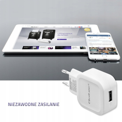 Qoltec Ładowarka sieciowa 12W 5V 2.4A USB