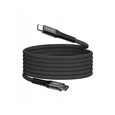 Verbatim USB kabel USB C (M) - USB C (M) 100W 1.2m magnetyczny czarny 31863
