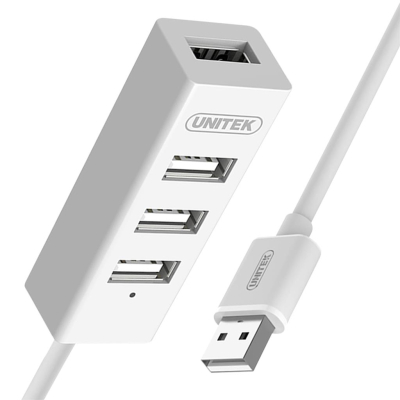 Unitek Y-2146 hub 4x USB 2.0 mini - biały