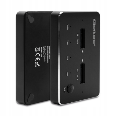 Qoltec Stacja dokująca dysków 2x SSD M.2 SATA NGFF USB typ C 50310
